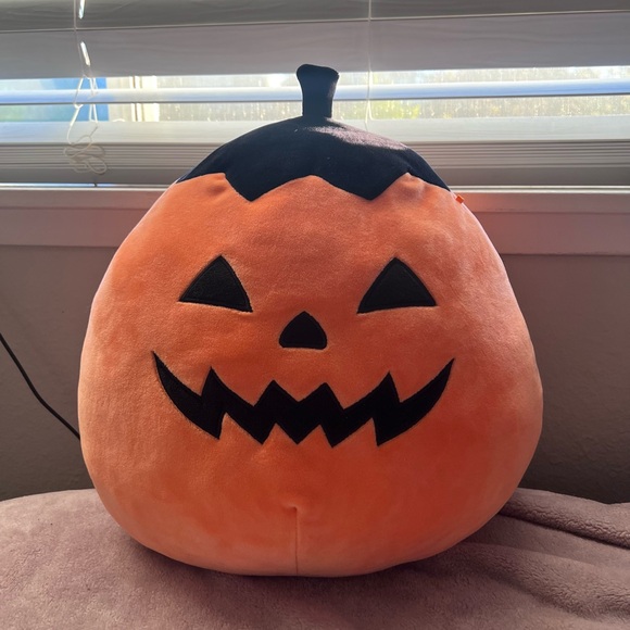 Bonded Original Squishmallow pair. Jack skellington, and Paige the Pumpkin 12in. - Picture 2 of 3